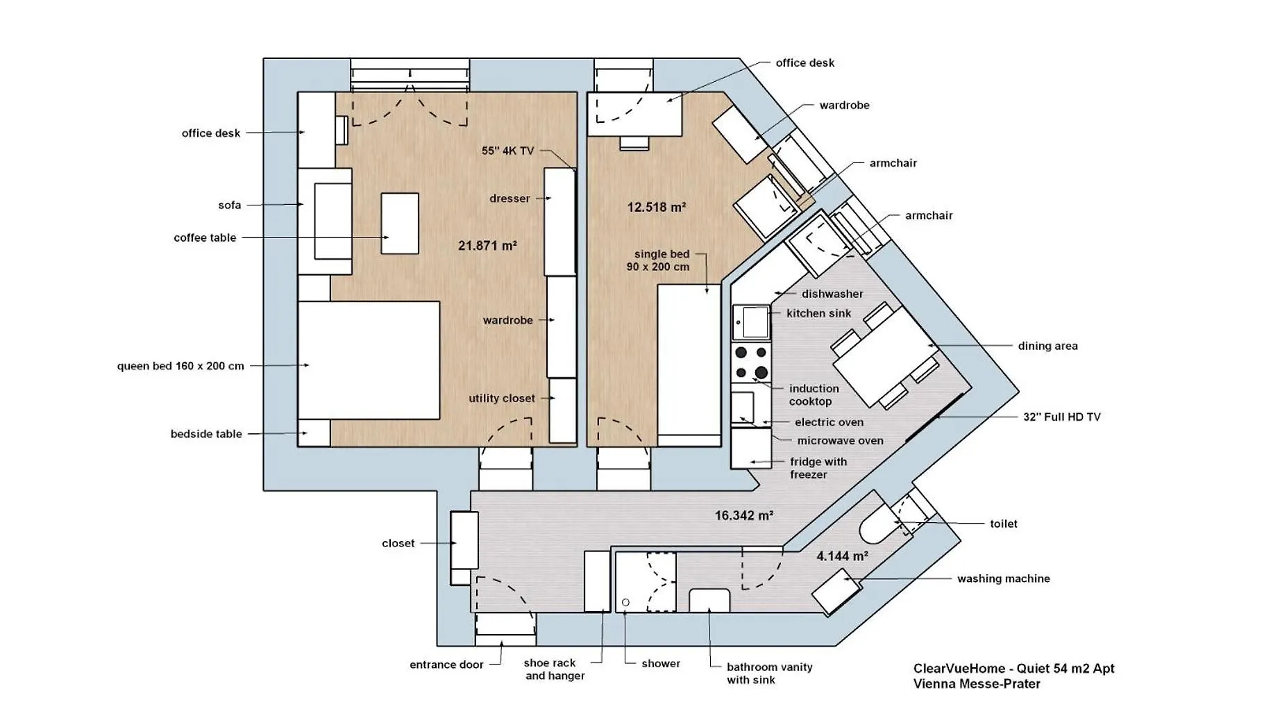 Apartment Clearvuehome - Quiet 54 M2 Apt Vienna Messe